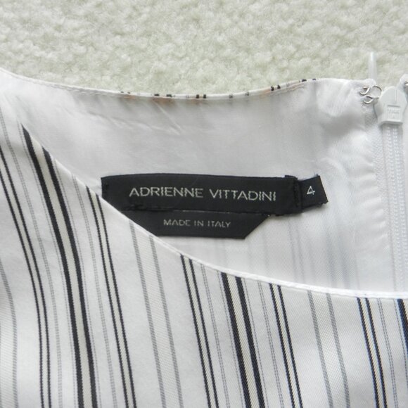 Designer Adrienne Vittadini, women's sleeveless striped dress, size 4 - Picture 4 of 10